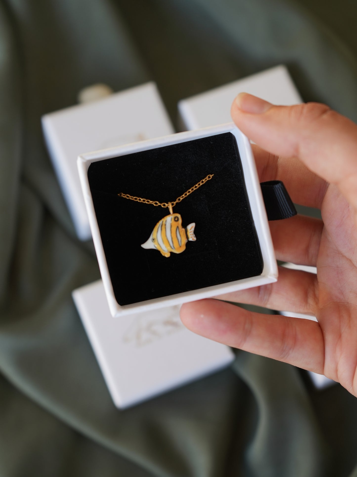 Copperband butterflyfish necklace