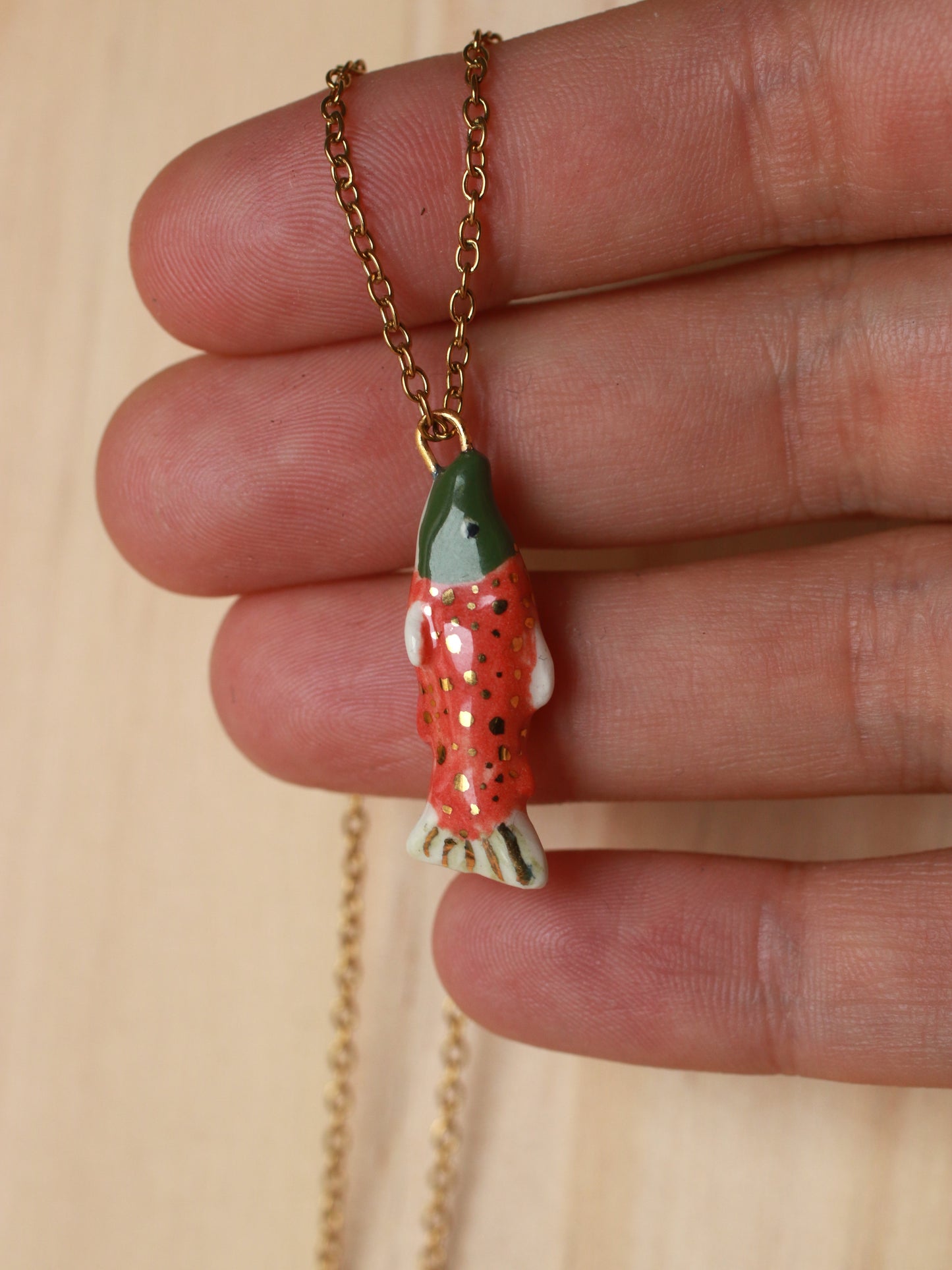 Salmon necklace