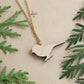 Chickadee necklace - wooden bird pendant