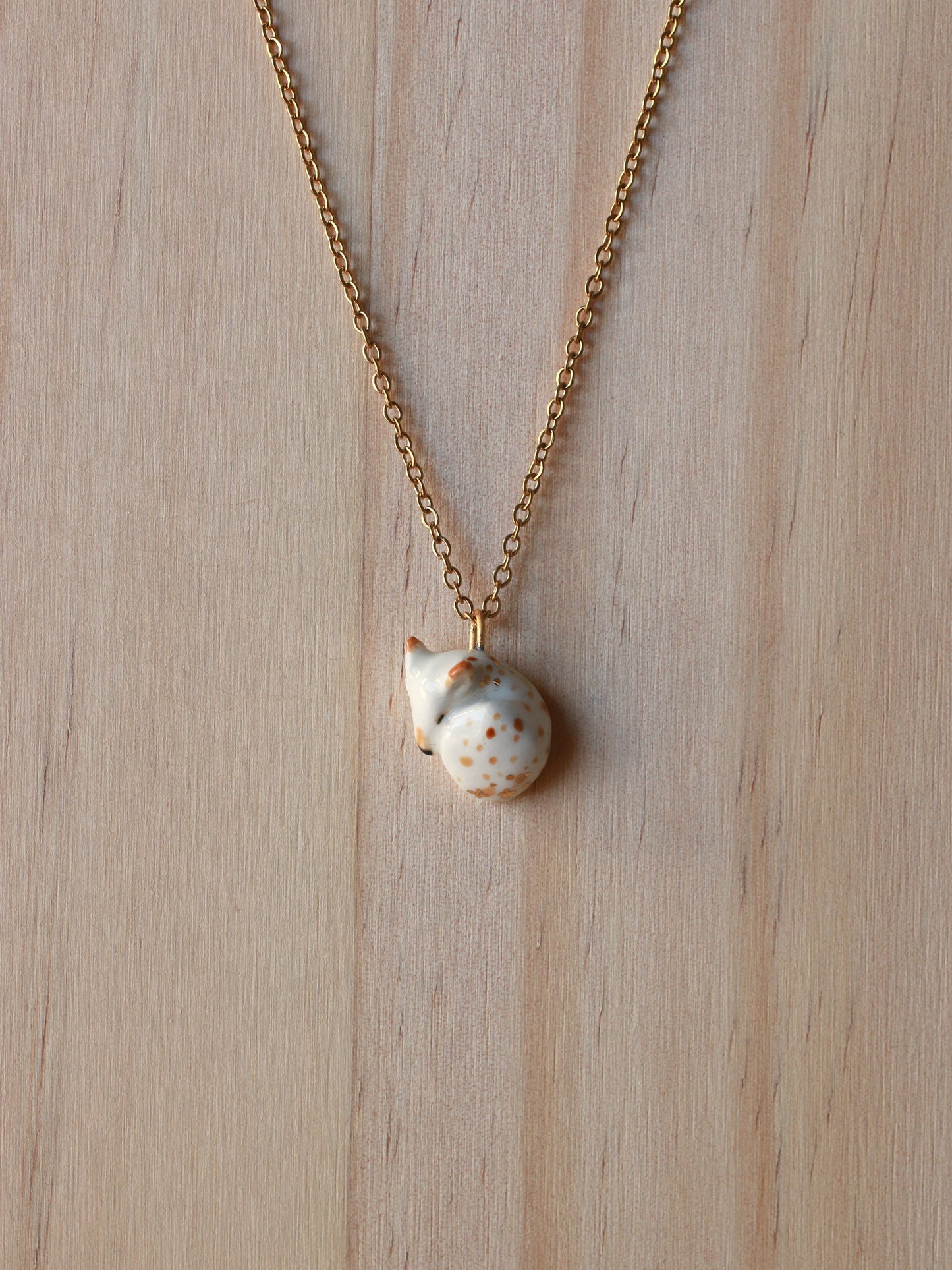 Piebald deer necklace in a walnut box