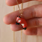 Jumping fox necklace