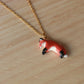 Jumping fox necklace