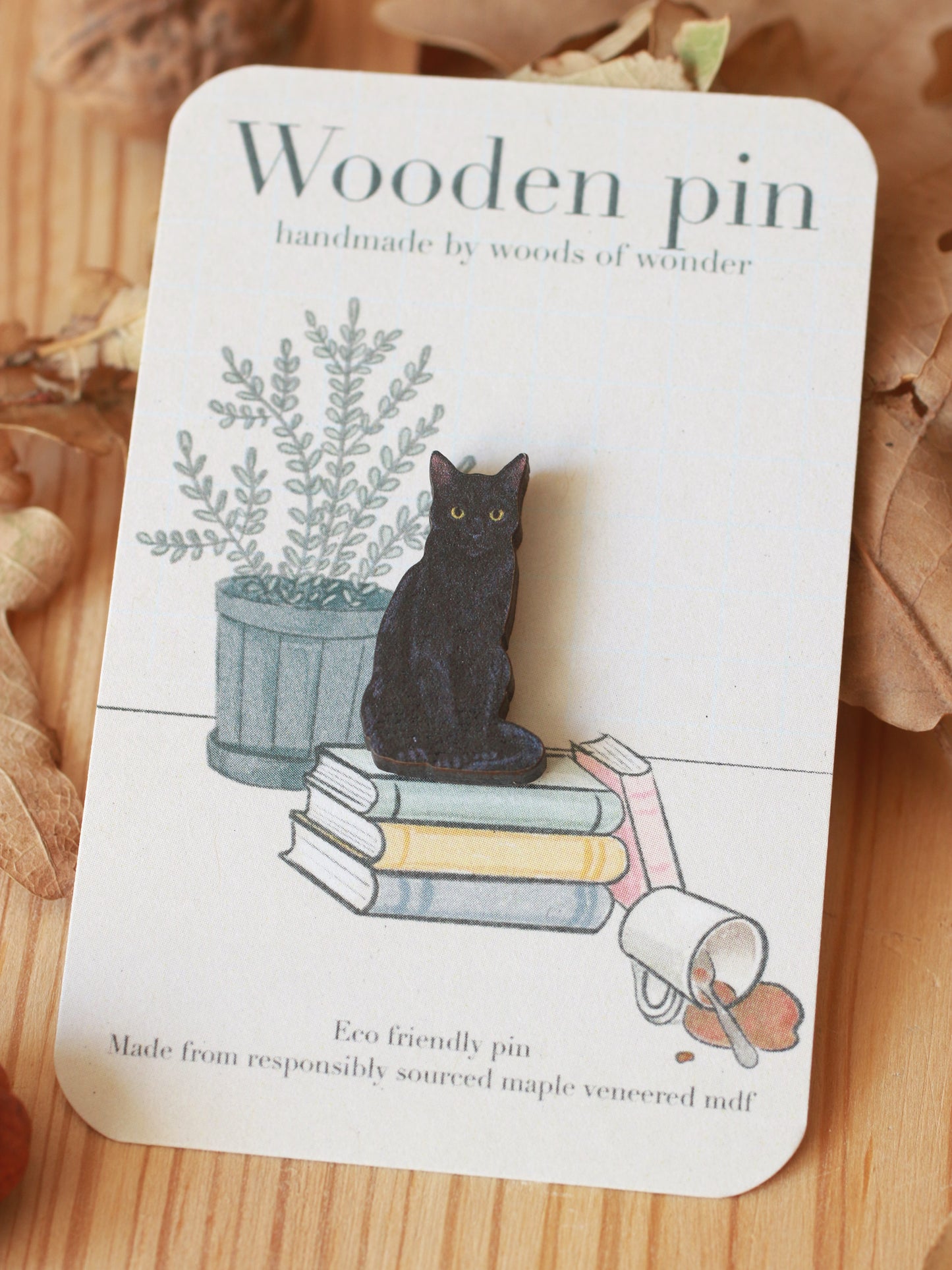 Black cat pin