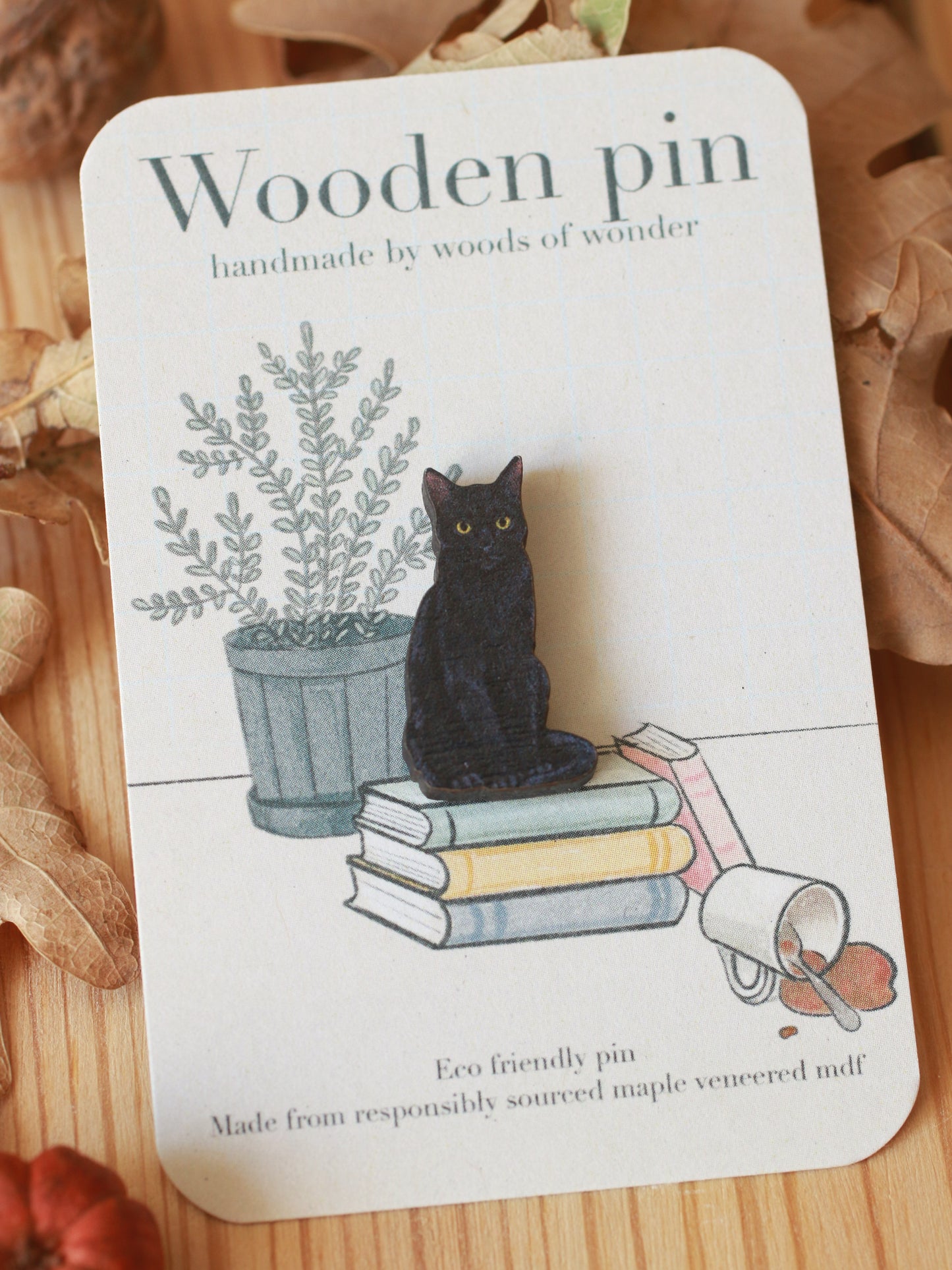 Black cat pin