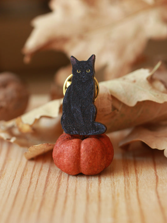 Black cat pin