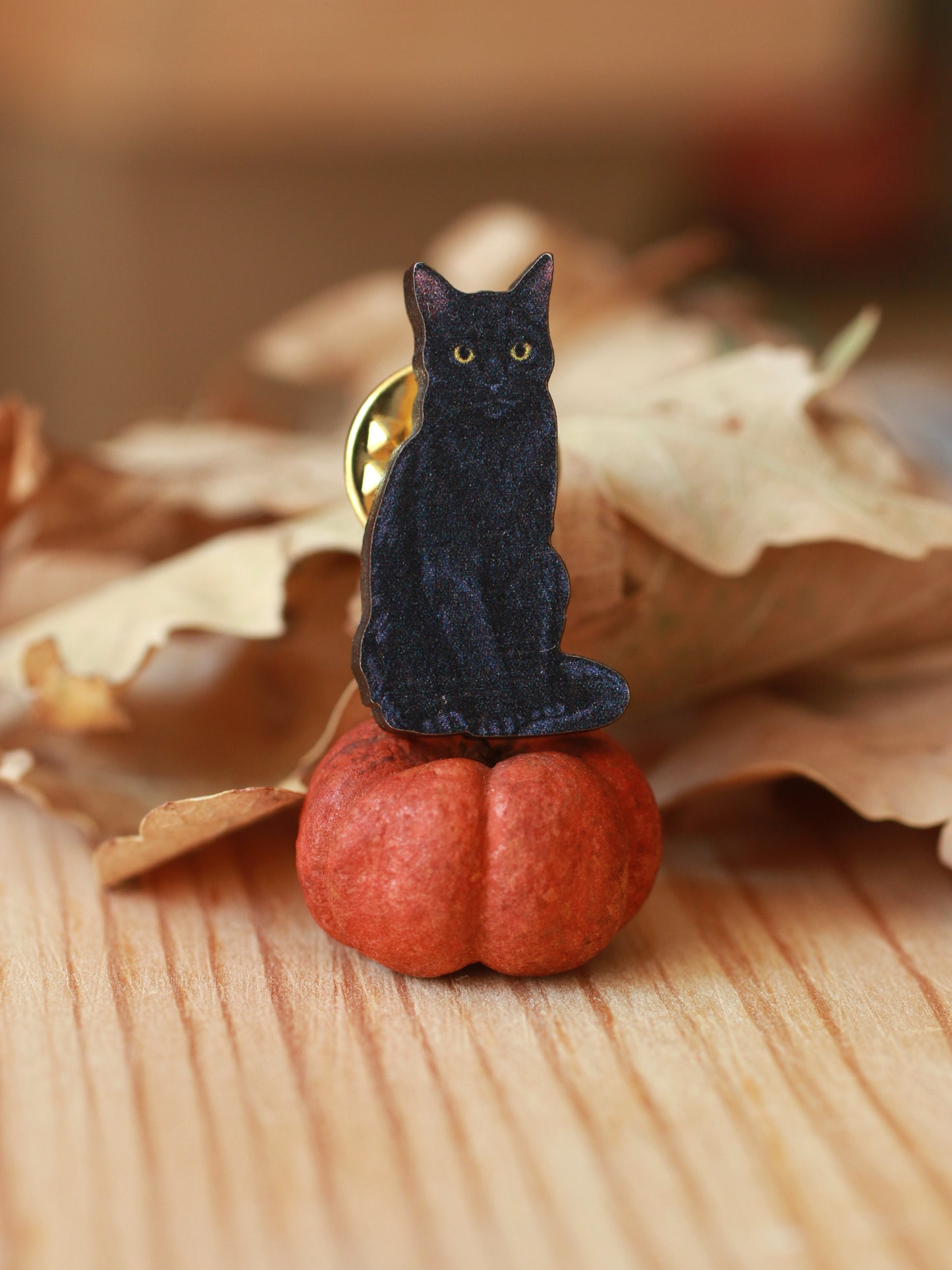 Black cat pin