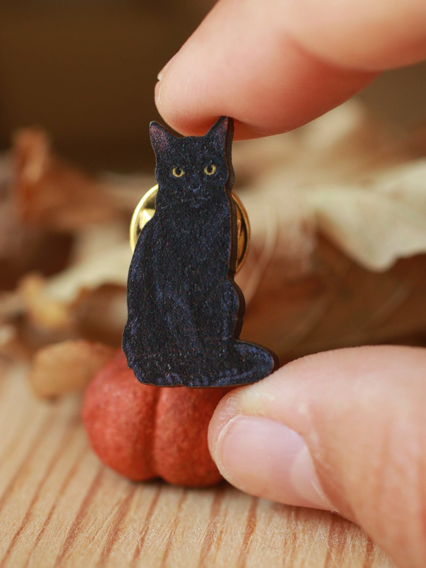 Black cat pin