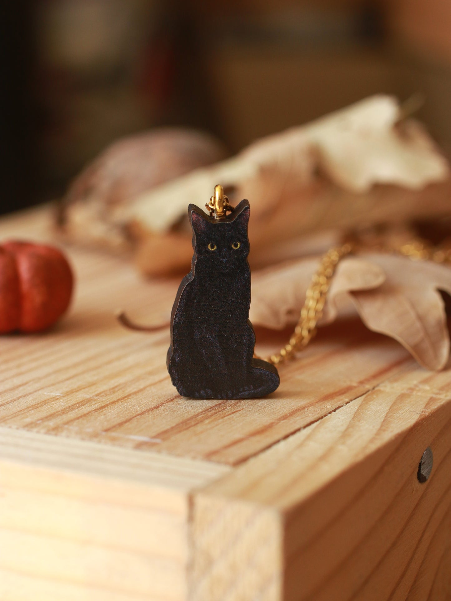 Black cat necklace