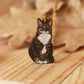 Domestic cat necklace - short hair cat pendant