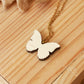 Blue Morpho butterfly - wooden necklace