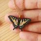 Tiger swallowtail butterfly necklace