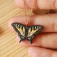 Tiger swallowtail butterfly necklace