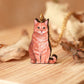 Orange tabby cat necklace