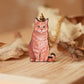 Orange tabby cat necklace