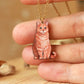 Orange tabby cat necklace