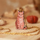 Orange tabby cat necklace