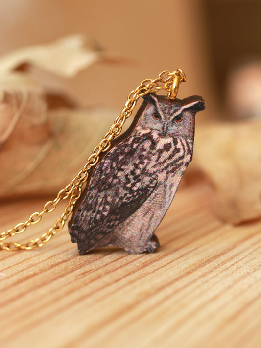 Great horned owl necklace