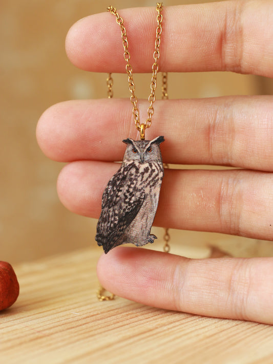 Great horned owl necklace