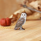 Barn owl necklace - wooden pendant