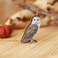 Barn owl necklace - wooden pendant