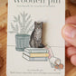 Tabby cat pin