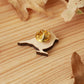 Tufted titmouse pin - wooden bird pin