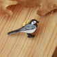 White wagtail pin