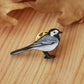 White wagtail pin