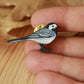 White wagtail pin