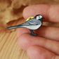 White wagtail pin