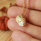 Hedgehog necklace - 22k gold details