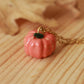 Ceramic pumpkin necklace