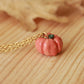 Ceramic pumpkin necklace