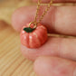 Ceramic pumpkin necklace