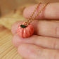 Ceramic pumpkin necklace