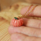 Ceramic pumpkin necklace