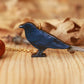 Crow - wooden bird necklace