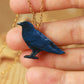 Crow - wooden bird necklace