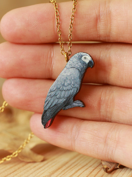 African grey parrot necklace