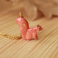 Ceramic squirrel necklace - 22k gold details