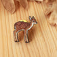 Fawn pin - wooden deer brooch