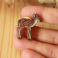 Fawn pin - wooden deer brooch