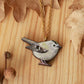 Goldcrest necklace - wooden bird pendant