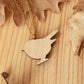 Goldcrest necklace - wooden bird pendant