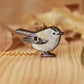 Goldcrest necklace - wooden bird pendant