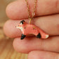 Fox necklace - 22k gold details