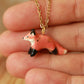 Fox necklace - 22k gold details