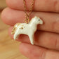 Horse necklace - 22k gold details