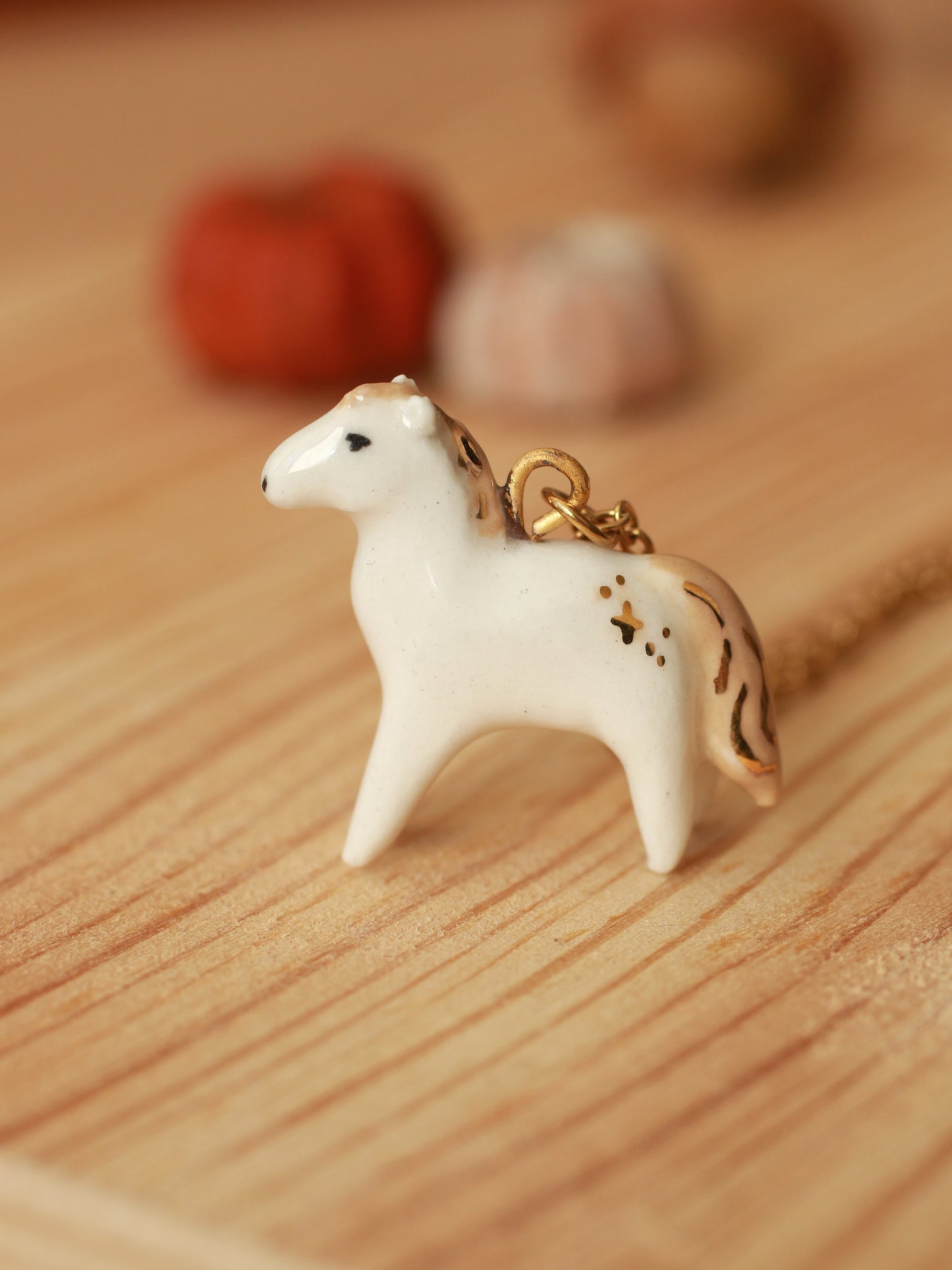 Horse necklace - 22k gold details