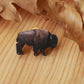 Bison pin - Wooden buffalo brooch